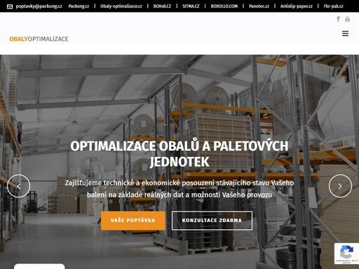 optimalizace obalů ve výrobě je cestou k efektivnímu balení. zabýváme se výrobou, obchodem a optimalizací balení paletových jednotek.