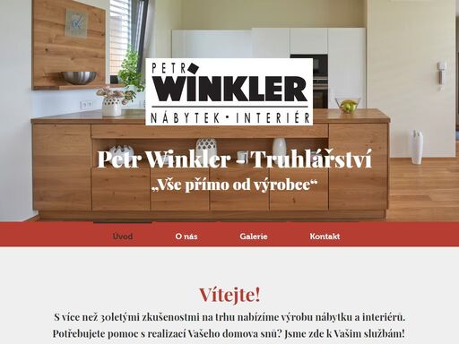 výroba nábytku, kuchyní, interiérů. truhlářství petr winkler se sídlištěm ve velkých hošticích, okres opava.
