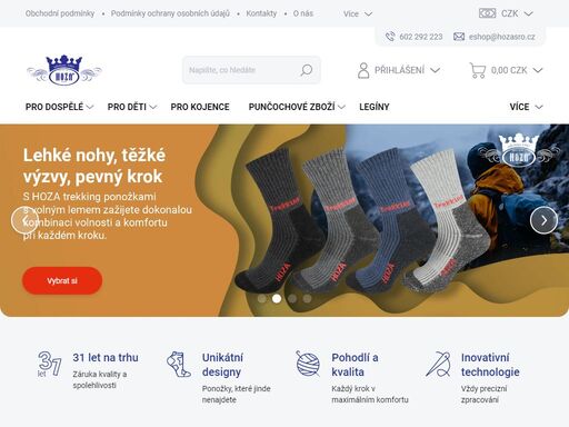 společnost hoza s.r.o., vám přináší nejširší nabídku ponožek, podkolenek, punčochového zboží a spodního prádla za bezkonkurenční ceny na našem trhu.