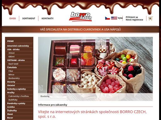 borro czech - váš specialista na distribuci cukrovinek a usa nápojů
