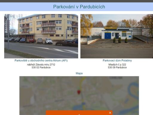 parkování v pardubicích