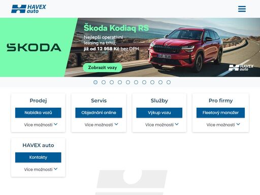 autorizovaný prodejce a servis. možnost operativního leasingu, programu škoda plus, das weltauto, online konfigurátoru a financování na míru.