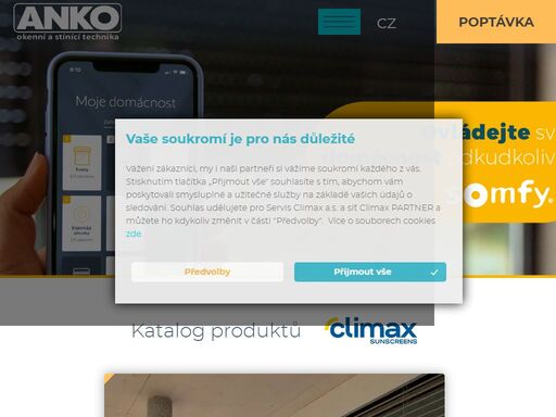 zabýváme se prodejem a poradenstvím v oblasti: žaluzie, rolety, sítě proti hmyzu, markýzy.