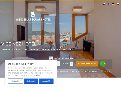 wenceslas square hotel se nachází v samém centru prahy u václavského náměstí. národní muzeum, staroměstské náměstí s orlojem a další významné pražské památky jsou z našeho hotelu doslova na dosah.