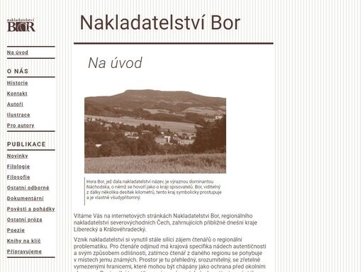 vítejte na stránkách nakladatelství bor