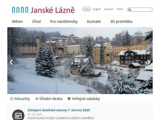 internetová prezentace krkonošského města janské lázně