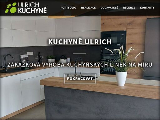kuchyně ulrich, nová paka, kuchyně, kuchyňské linky, zakázková výroba, kuchyňské studio, martin ulrich