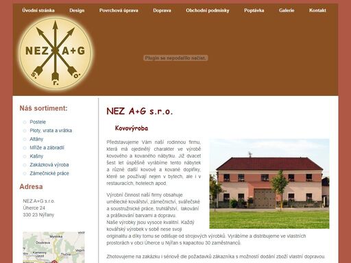 nez a+g s.r.o. | výroba a prodej kovového a kovaného nábytku