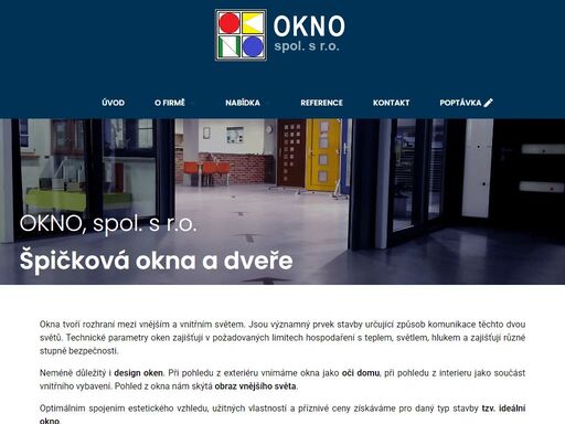 okno, spol. s r.o. špičková okna a dveře okna tvoří rozhraní mezi vnějším a vnitřním světem. jsou významný prvek stavby určující způsob komunikace těchto dvou světů. technické parametry oken zajišťují v požadovaných limitech hospodaření s teplem, světlem, hlukem a zajišťují různé stupně bezpečnosti. neméně důležitý i design oken. při pohledu z exteriéru vnímáme okna jako oči domu, […]