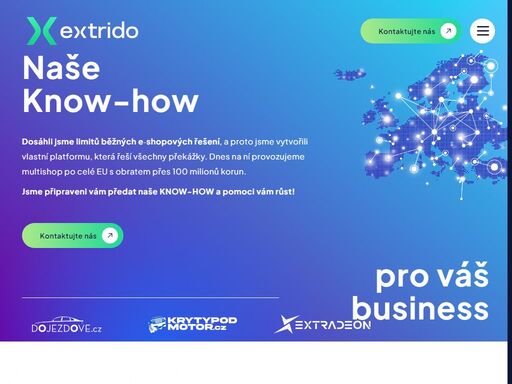 jsme extrido. váš partner pro úspěch v e-commerce doma i zahraničí. specializujeme se na tvorbu e-shopů, multishopů a expanzi na zahraniční trhy.
