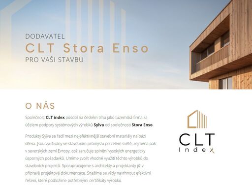 dodavatel clt stora enso pro vaši stavbu. působíme na českém trhu za účelem podpory systémových výrobků sylva od společnosti stora enso.