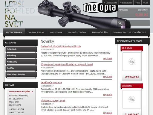 puškohledy meopta zd, meopta optika, meopta cz zd, puškohledy zd prodej puškohledů a kolimátorů značky meopta.
výhradní distributor vojenské řady zd