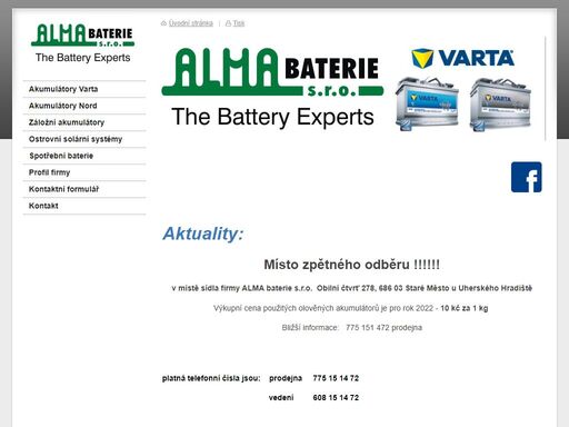 www.almabaterie.cz