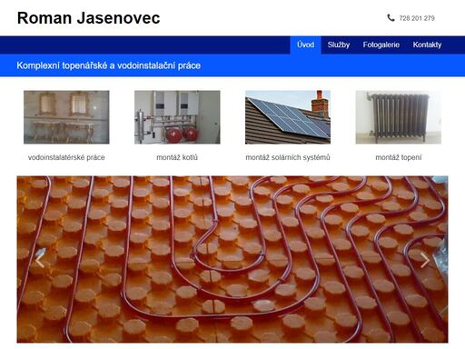 instalatérské práce v kladně a okolí. komplexní topenářské práce, dodávky i montáž materiálu. instalace a opravy rozvodů vody. zapojování plynových spotřebičů. montáže solární technologie..