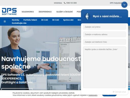 vyberte si správný software pro navrhování, správu dat i výrobu – solidworks 3d cad, 2d cad draftsight, platformu 3dexperience a obrábění solidcam. nabízíme školení a technickou podporu.