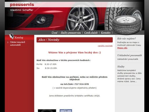pneuservis nabízí pneumatiky, alu a plechové disky na osobní, nákladní i offroad vozy. značky bridgestone, firestone, dayton, barum a hliníková kola bsa, aez, mam a platin. vyvažování a opravy. nabízíme i skladování kol zdarma, prodej autobaterií xt.
