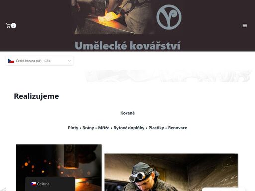 umělecké kovářství, e-shop. zabýváme se zakázkovou výrobou širokého spektra výrobků, ploty, brány, mříže, bytové doplňky, plastiky atd. realizujeme též kovářské workshopy a exhibice.