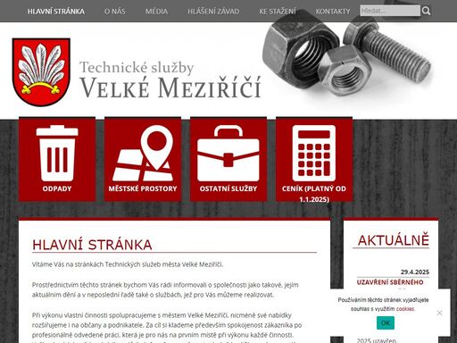 technické služby velké meziříčí poskytují občanům a podnikatelům služby jako svoz odpadu, správa sportovišť, údržba městských prostor a pohřební služby.