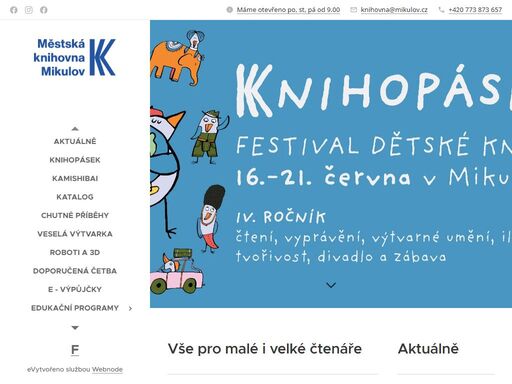 profesionální, dynamicky se rozvíjející knihovna, otevřená všem bez rozdílu věku, vzdělání, postavení a finančního zajištění. prostor pro rodiny i komunity, idální místo pro klubovou činnost.