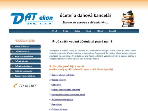 vedení účetnictví, mzdy, personalistika, účetní dohled