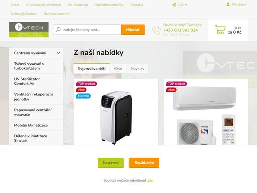 cvtech, hayden, sach, brno, uherské hradiště, velkoobchod, maloobchod, e-shop centrální vysavače, projekce, dodávka, montáž, servis, náhradní díly