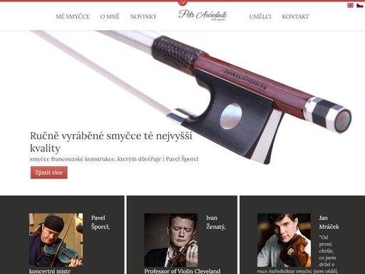 petr auředník - luxusní smyčce francouzského stylu na míru, houslové, violové, cellové a kontrabasové. 