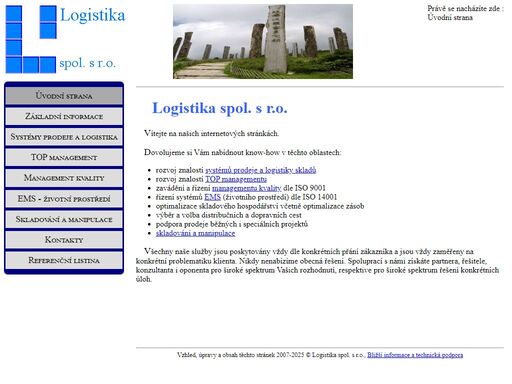 logistika spol. s r.o. - úvodní strana