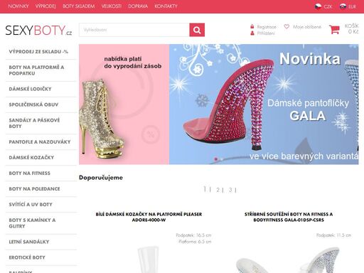 největší výběr sexy bot pleaser - sexy kozačky, sexy lodičky, sandály, sexy boty na platformě, sexy boty na podpatku, sexy boty na strip, sexy boty na tanec, gogo, modeling, bikini fitness