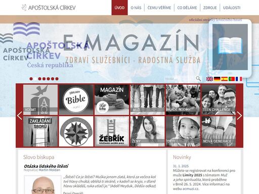 oficiální web apoštolské církve v české republice.