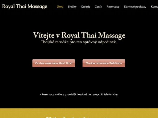 tradiční thajské masáže. využít můžete naše pobočky v havlíčkově brodě i pelhřimově. přijďte vyzkoušet služby royal thai massage na vlastní kůži.