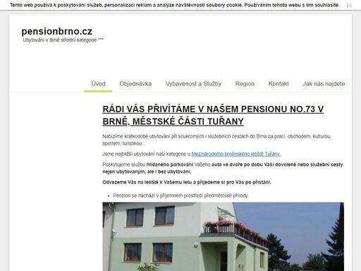 ubytování v penzionu rodinného typu, standard *** blízko letiště brno tuřany. zajistíme hlídání vašeho auta a váš odvoz na/z letiště. wifi.