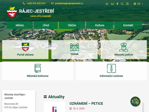 oficiální stránky města rájec-jestřebí