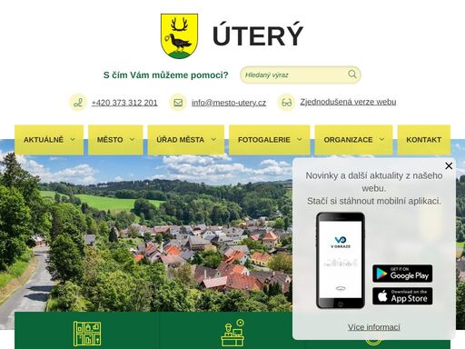 oficiální stránky obce úterý