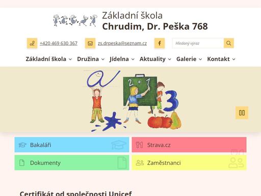 základní škola, chrudim, dr. peška 768