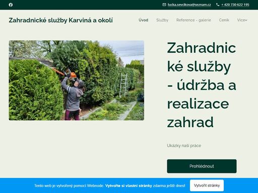 zahradnické služby - údržba a realizace zahrad