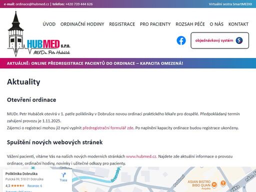 ordinace praktického lékaře pro dospělé v dobrušce u rychnova nad kněžnou.