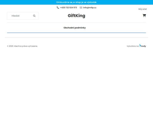 toto je váš nový e-shop - giftking