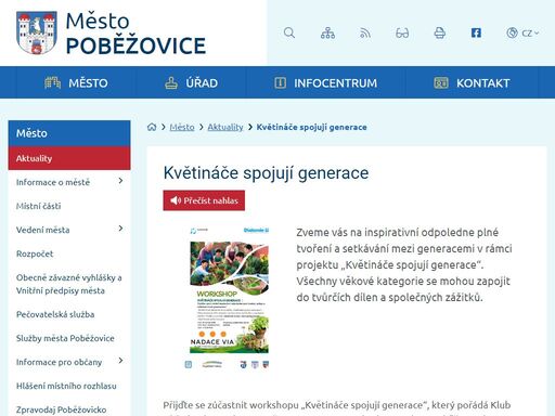oficiální stránky města poběžovice