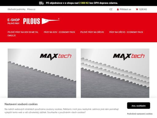 originální pilové pásy na kov pilous maxtech a pilové pásy na dřevo pilous maxwood pro řezání dřeva. nakupujte pohodlně v eshopu.