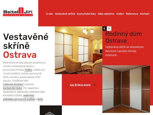 jiří beitel – specialista na vestavěné skříně, nábytek na míru, sklápěcí postele a kuchyňské linky. poskytujeme 10 let záruku. nabízíme systém posuvných dveří senator.
