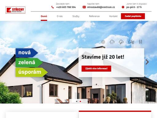 firma založená v r. 1998 se zaměřením na problematiku hydroizolace plochých střech, šikmých střech včetně dodatečného zateplení, zateplování fasád, rekonstrukcí balkónů a teras, půdních vestaveb, interiérů aj.