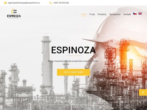 espinoza s.r.o. - nákup, manipulace a prodej anorganické a organické chemie. velkoobchod s chemikáliemi v třinci