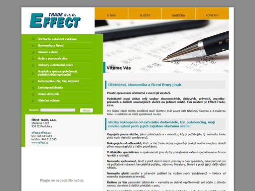 účetnictví a daňové poradenství, effect trade s.r.o., účetnictví, daně, mzdy, personalistika, daňové přiznání, zakládání společností, smluvní vztahy, majetek, zastoupení