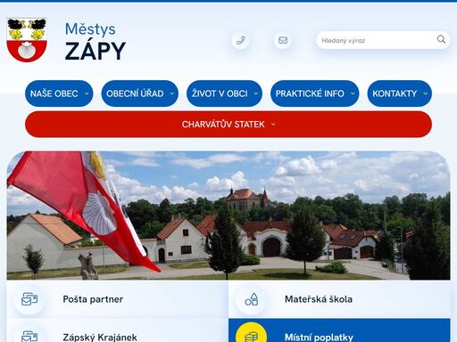 městys zápy