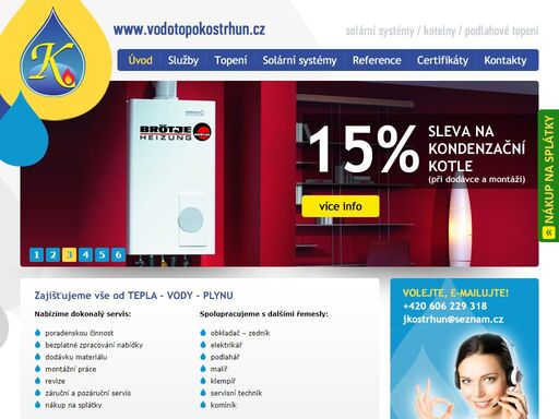kostrhun - poskytuje veškeré práce v oboru vodo topo plyn hodonín, solární systémy