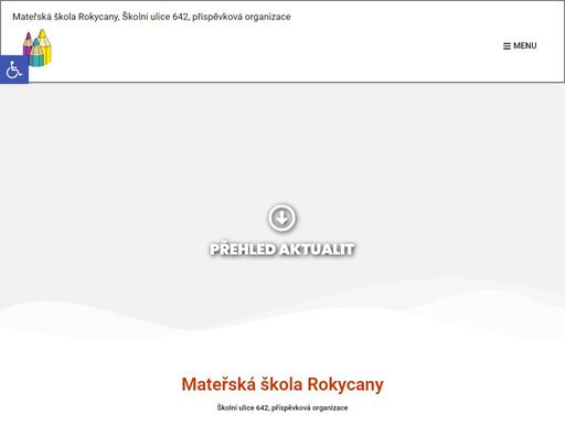 mateřská škola rokycany, školní ulice 642, příspěvková organizace byla zřízena v roce 2003 sloučením tří mateřských škol v rokycanech do jednoho právního subjektu. tvoří ji mš školní, mš čechova a mš borek, které vzájemně spolupracují.filosofií všech našich mateřských škol je vytvořit prostředí s mnohostrannými podněty k aktivnímu a všestrannému rozvoji dítěte, abychom položili základy celoživotního vzdělávání cestou přirozené výchovy všem dětem bez rozdílu, podle jejich zájmů a potřeb.