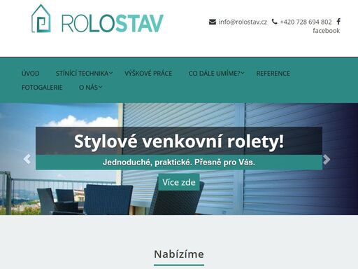 rolety. žaluzie. pro každého máme řešení. individuální přístup. vše pro vaši pohodu.