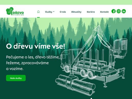 o dřevu víme vše! pečujeme o;les, dřevo těžíme, řežeme, zpracováváme a;vozíme.