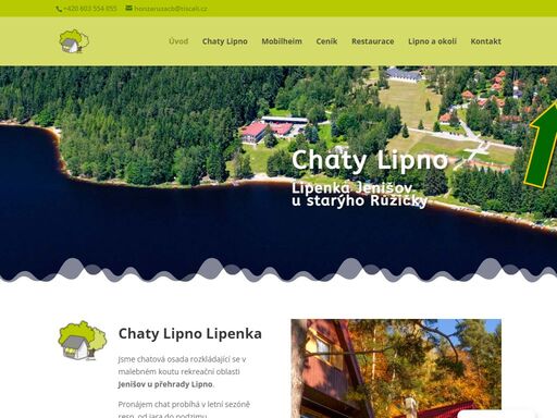 pronájem chat na lipně - lipenka u starýho růžičky jenišov. chatová osada lipno