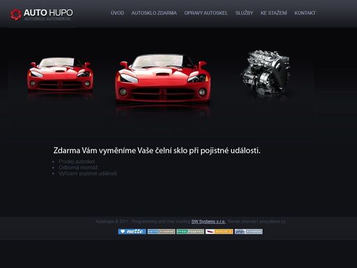 autohupo - výměna autoskel. autoservis autosklo praha 6, montáže autoalarmů, mechanické zabezpečení vašeho vozu, výměna volejů.